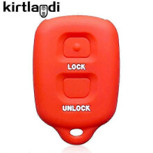 (red) silicone Auto Keyless 2 Button Remote Car Key Shell Cover Fob Case For Toyota RAV4 Corolla G6 Ipsum for Daihatsu sirion 2 Terios Key Blanks