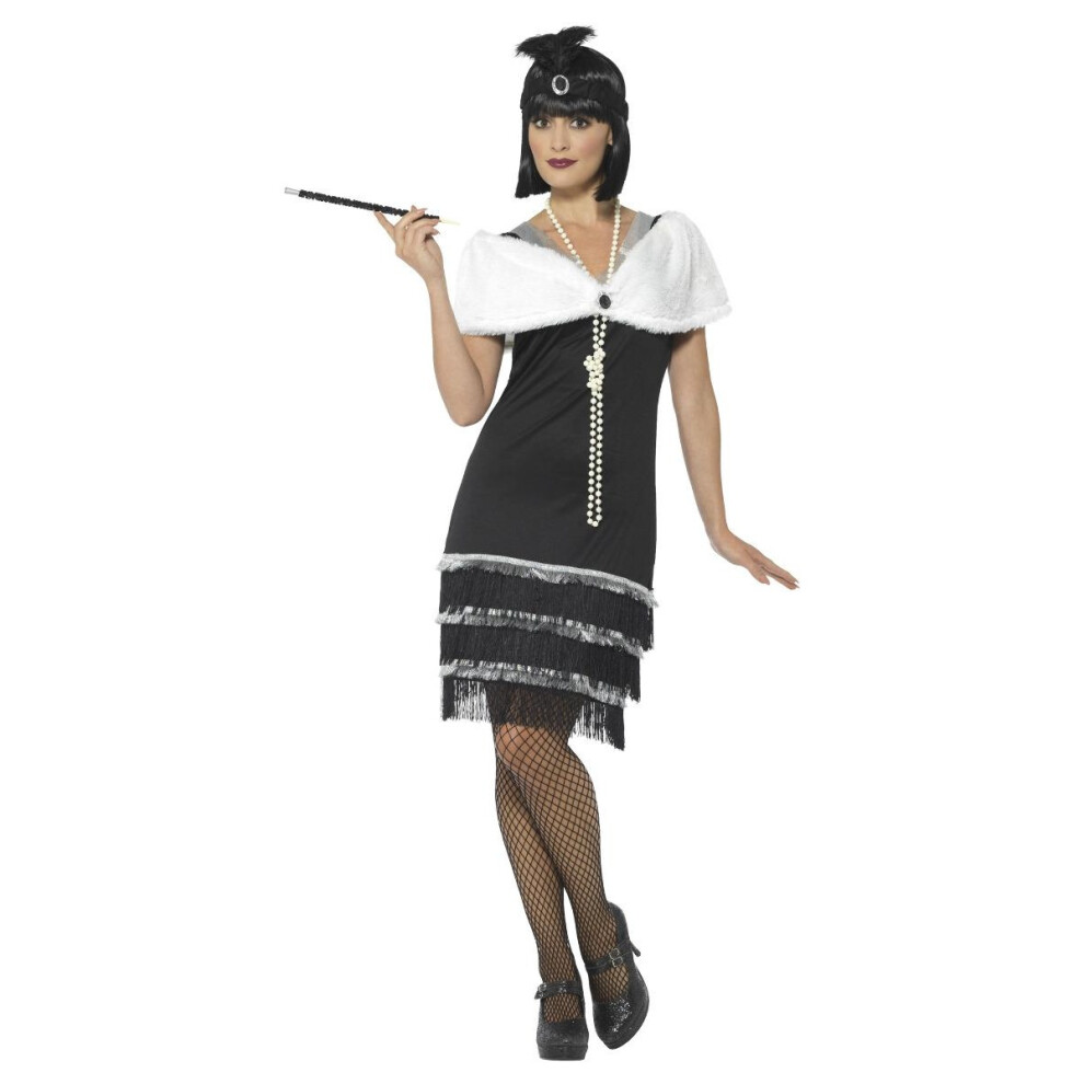 Smiffy's (L, ) Womens/Ladies Flapper Costume Set Black