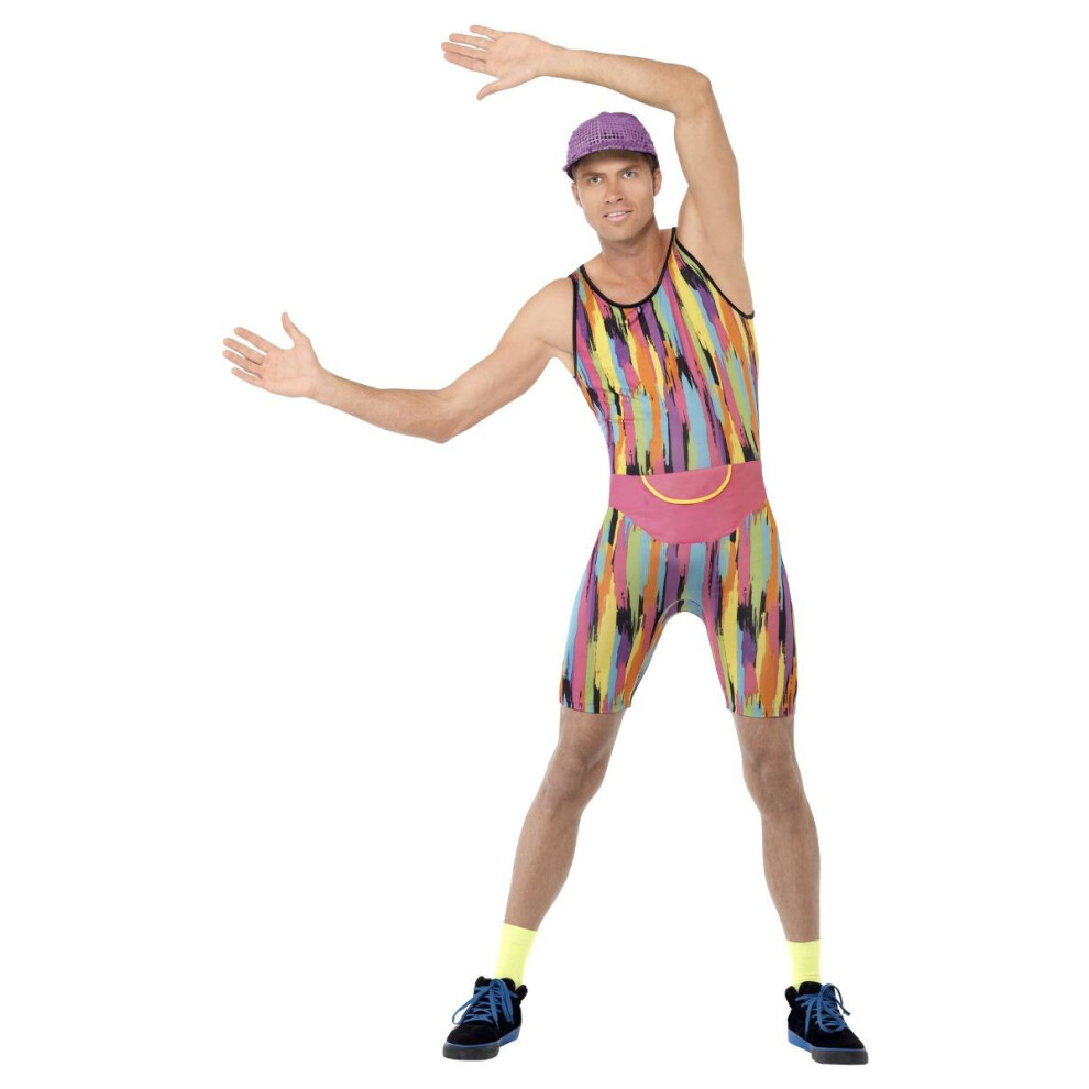 Smiffy's (L, Multicoloured) Mens Aerobics Instructor Costume Set