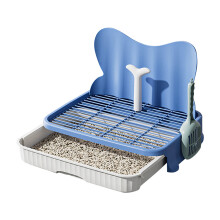 Not Slip Dog Bathroom With Detachable Top Spatter-Blue