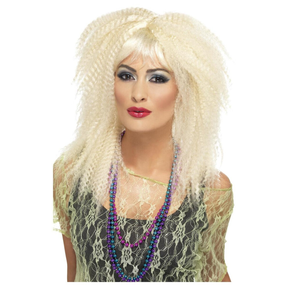 Smiffy's Womens/Ladies 80S Trademark Crimped Wig Multicoloured