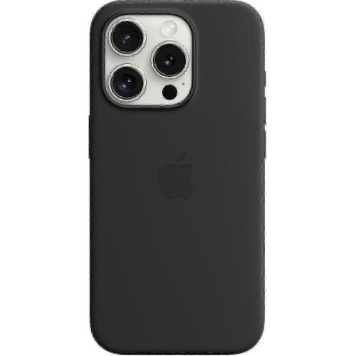 (Black) For Apple iPhone 15 Pro Silicone Case with MagSafe