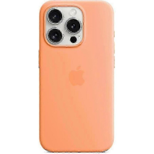 (Orange Sorbet) For Apple iPhone 15 Pro Silicone Case with MagSafe 2