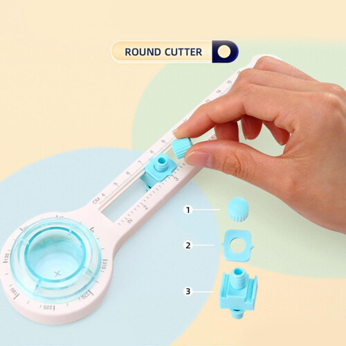 Adjustable Circular Paper Cutter with 360 Rotating Blade for Scrapbooking and Card Making Ref: 9789 1