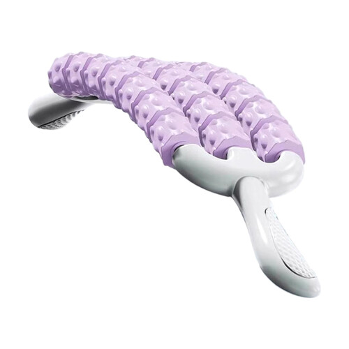 Foam Roller For Muscles, ThreeRow Deep Tissue Relaxation Tool For Athletes Purple