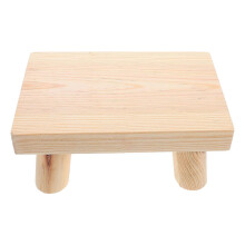 Portable Wooden Step Stool for Kids: Natural Solid Wood Toddler Stool with Anti-Slip Surface - Lightweight for Bathroom Kitchen And Bedroom