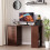 Homcom HOMCOM Computer Desk w/ Storage, Writing Study Table for Home Office, Brown 1
