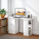 Homcom HOMCOM 120cm Computer Desk PC Table Workstation w/ 3 Shelf & Drawers White 8