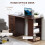 Homcom HOMCOM Computer Desk w/ Storage, Writing Study Table for Home Office, Brown 4