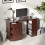 Homcom HOMCOM Computer Desk w/ Storage, Writing Study Table for Home Office, Brown 7
