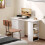 Homcom HOMCOM 120cm Computer Desk PC Table Workstation w/ 3 Shelf & Drawers White 9