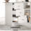 Homcom HOMCOM 120cm Computer Desk PC Table Workstation w/ 3 Shelf & Drawers White 5
