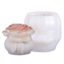 3D Bloem Kaars Mallen Rose Siliconen Mallen Epoxyhars Mallen-B
