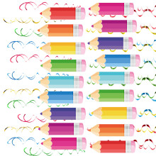Colorful Pencil Twirl Ornament Ceiling Twirl Hanging Decoration
