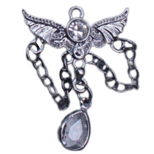 Rhinestones Wing Pendant Craft Supplies Jewelry-E.