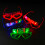 6x Plastic Heart Light Up Eyewear Safe Glowing Accessories-Red 4
