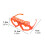 6x Plastic Heart Light Up Eyewear Safe Glowing Accessories-Red 3