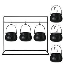 Seaux à bonbons chaudron de sorcières 3/6/9, Pot-6 pièces