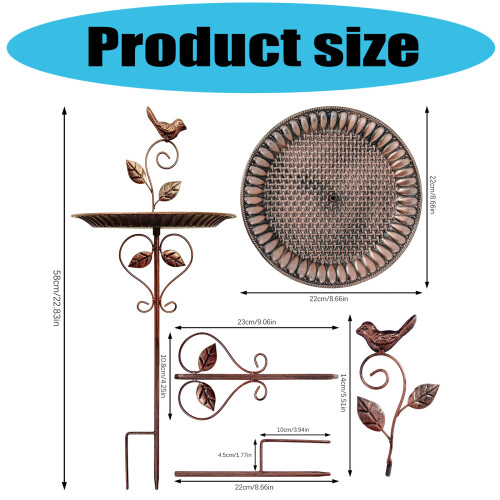 Decorative Handcrafted Iron Outdoor Planter Featuring Bird 2
