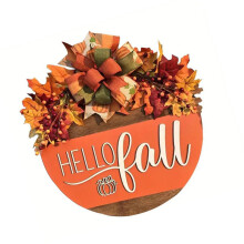 30cm Handmade Fall Decorative Wood Sign Seasonal Greeting Door