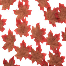Paquet de 50 fausses feuilles d'automne multicolores durables-1