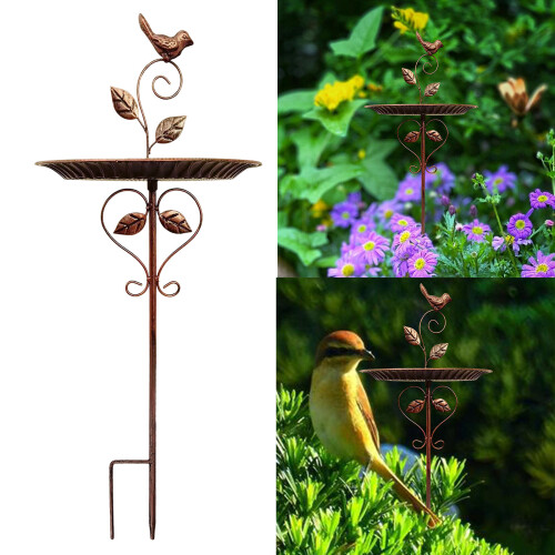 Decorative Handcrafted Iron Outdoor Planter Featuring Bird 1