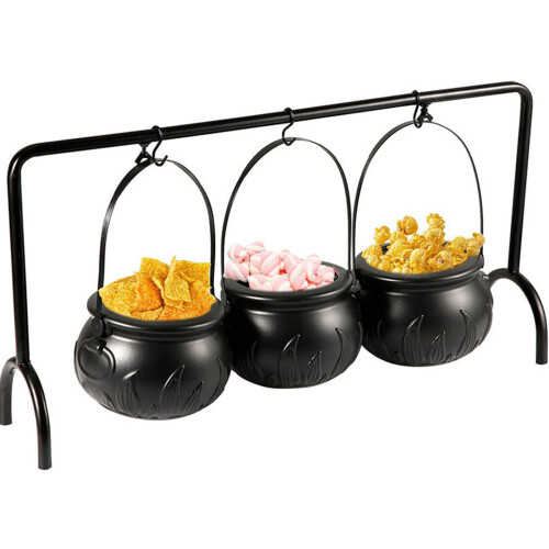 3 Pcs Halloween Party Decorations Witches Cauldron Serving Bowls 1