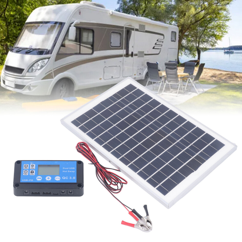 Efficient 50W Solar Panel Kit With 3M Clamp And Mppt Controller 9311368837346