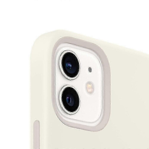 iPhone 12, 12 Pro APPLE silicone white MagSafe protective case 1