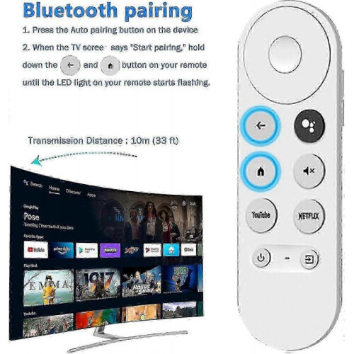 Google Chromecast 4K with Bluetooth Voice Remote - Snow White | Stream Netflix, YouTube | Fast Setup 2