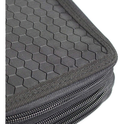 1 piece pencil case, solid color, square, sketch pencil case, stationery, gift, black 1
