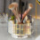 Rotating Makeup Brush Holder, Dustproof, Waterproof, Plastic, 320g 5