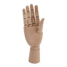 Articulated Mannequin For Sketching Practice, Flexible Fingers And Lifelike Wooden Hand Model With Non-Slip Palm, Posable Human Hand For Drawing Paint