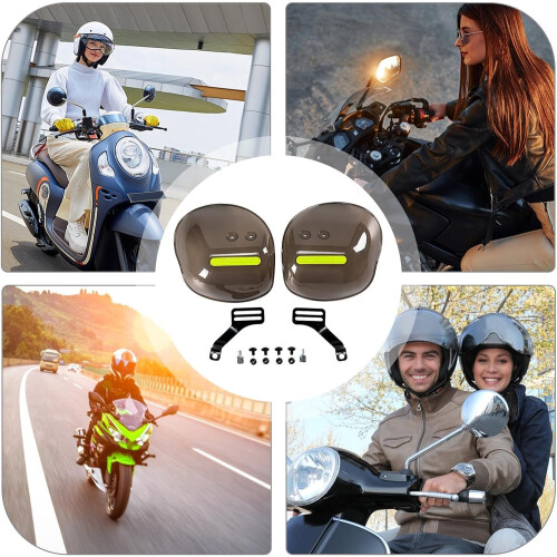Waterproof Motorcycle Hand Guards with Reflective Strip for Winter Windproof Protection 2