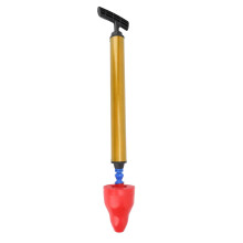 Toilet Drain Plunger, ABS Toilet Air Plunger, Powerful Suction, Ergonomic Handle for Bathroom (Red)