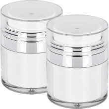 2pcs Lotion Cream Storage Bottles Reusable Sample Bottles Moisturizer Pump Dispenser(100ml)