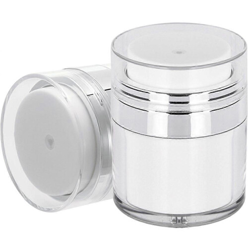 2pcs Lotion Cream Storage Bottles Reusable Sample Bottles Moisturizer Pump Dispenser(100ml) 1