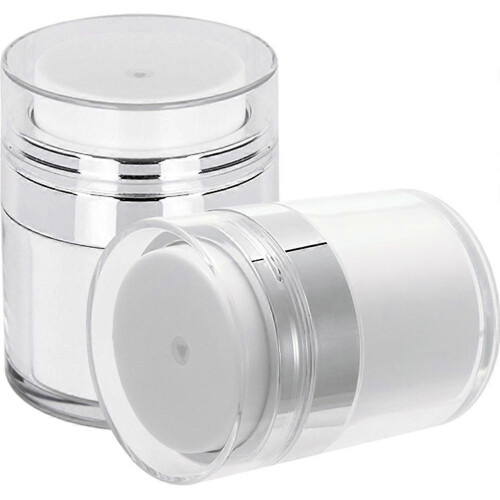 2pcs Lotion Cream Storage Bottles Reusable Sample Bottles Moisturizer Pump Dispenser(100ml) 2