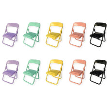 (Multicolor) 10PCS Mini Folding Chairs Toy, Foldable Chair Mini Plastic Chair, Small Foldable Chair Toy
