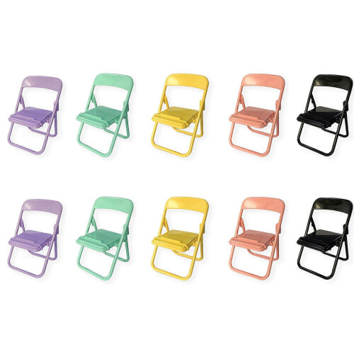 (Multicolor) 10PCS Mini Folding Chairs Toy, Foldable Chair Mini Plastic Chair, Small Foldable Chair Toy