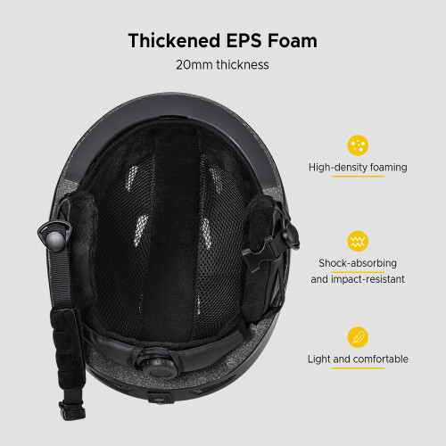 Snowboard Helmet with Warm Insulation Adjustable Fit Lightweight Comfort 1