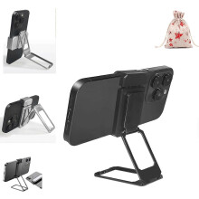 (Silver) New Upgraded Back Clip Type 360 Folding Bracket, Back Clip Foldable Phone Holder