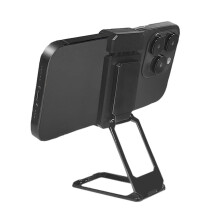 (Black) New Upgraded Back Clip Type 360 Folding Bracket, Back Clip Foldable Phone Holder