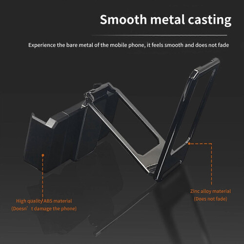 (Rose Gold) New Upgraded Back Clip Type 360 Folding Bracket, Back Clip Foldable Phone Holder 1