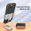 (Silver) New Upgraded Back Clip Type 360 Folding Bracket, Back Clip Foldable Phone Holder 4