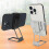 (Black) New Upgraded Back Clip Type 360 Folding Bracket, Back Clip Foldable Phone Holder 2