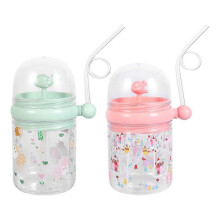 2Pcs Kids Whale Spray Drinking Cups with Straw Children Straw Water Cups (Assorted Color)