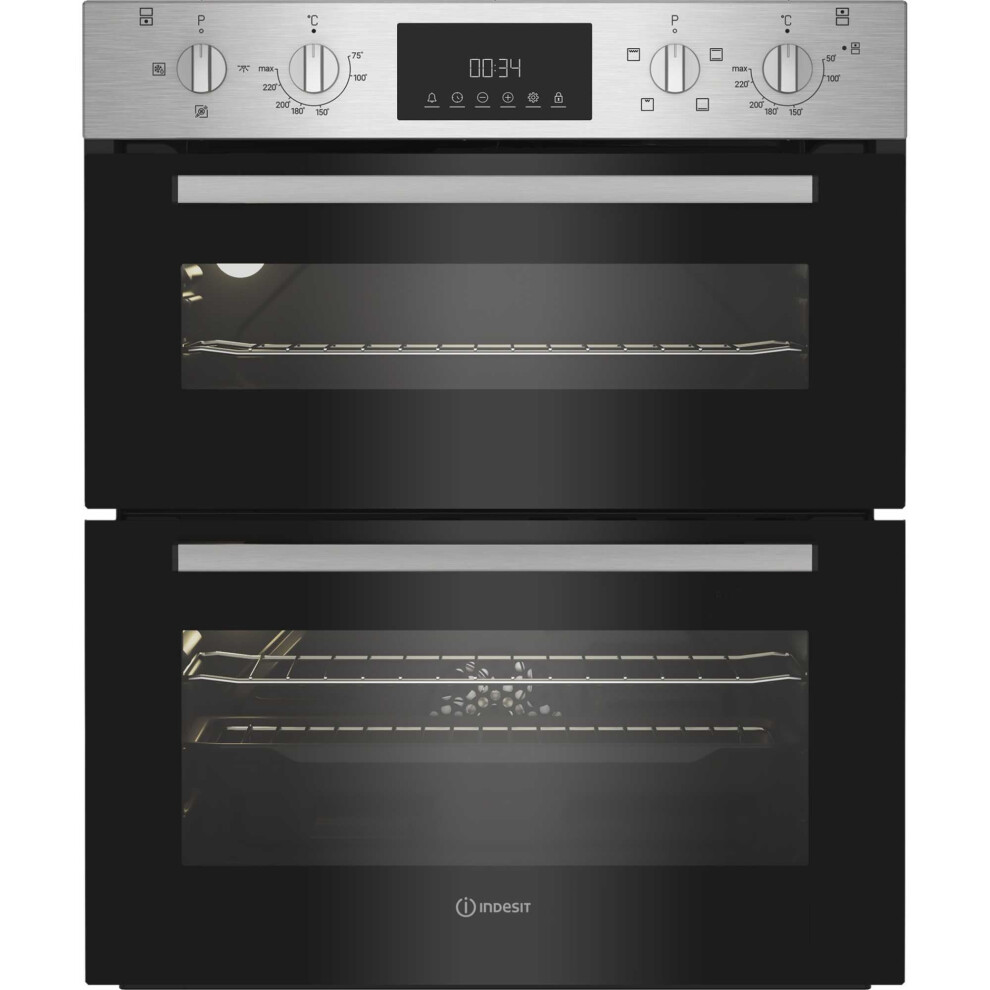Indesit Built Under Electric Double Oven - Stainless Steel - A/A Rated