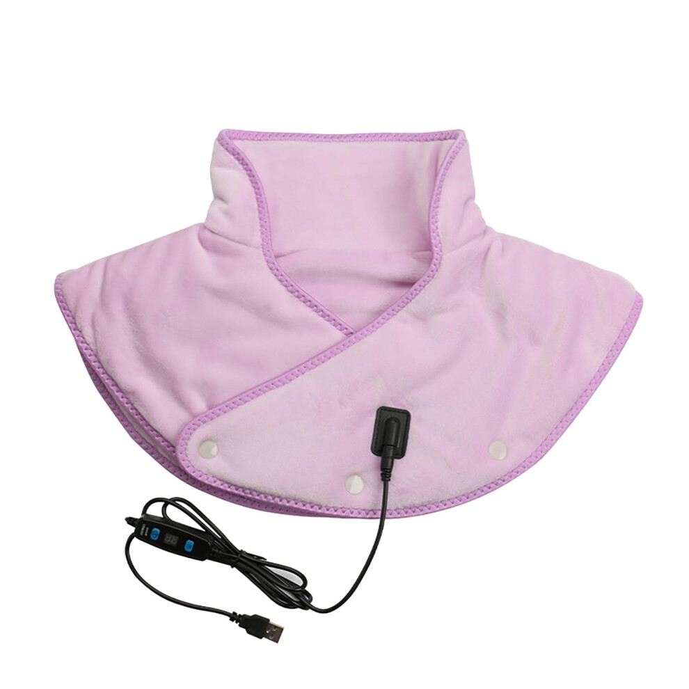 Heated neck and shoulder pad with three temperature options for tension relief and warmth for the neck and shoulders.