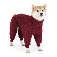 Manteau polaire épais pour chien, enveloppe complète du-Rouge S.